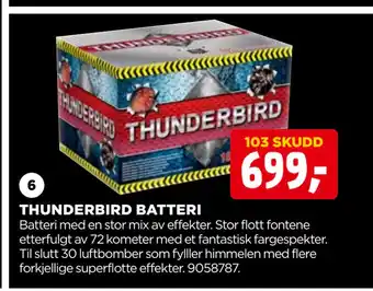 jem & fix Thunderbird batteri tilbud