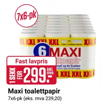 Europris Maxi toalettpapir tilbud