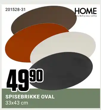 Europris Spisebrikke oval tilbud