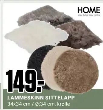 Europris Lammeskinn sittelapp tilbud