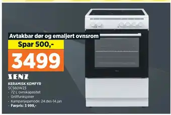 POWER Keramisk komfyr tilbud