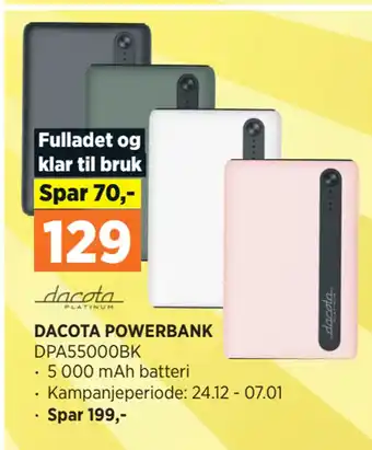 POWER Dacota powerbank tilbud