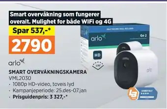 POWER Smart overvåkningskamera tilbud