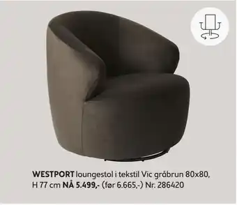 Bohus Westport loungestol tilbud