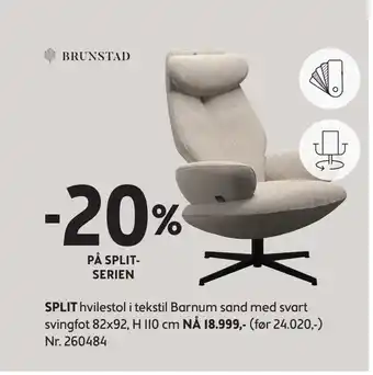 Bohus Split hvilestol tilbud