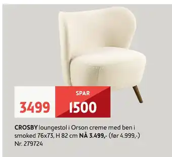 Bohus Crosby loungestol tilbud