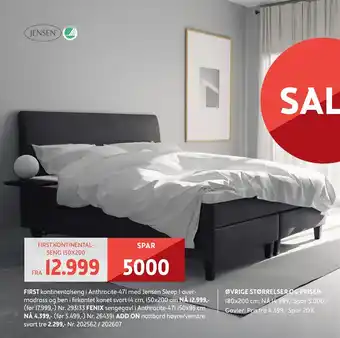 Bohus First kontinental­ seng 150x200 tilbud