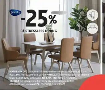 Bohus 25% på stressless dining tilbud