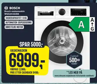 Skousen Bosch vaskemaskin wgg244aisn tilbud