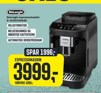 Skousen Delonghi espressomaskin d-0132220046 tilbud
