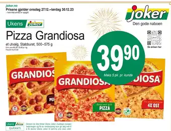 Joker Pizza grandiosa tilbud