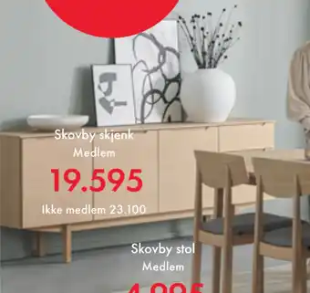 Fagmøbler Skovby skjenk tilbud