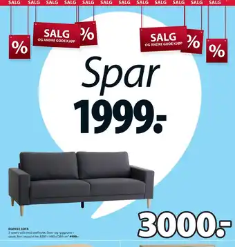 JYSK Egense sofa tilbud