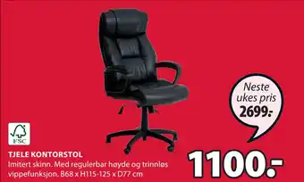 JYSK Tjele kontorstol tilbud