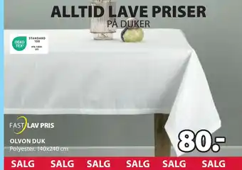 JYSK Olvon duk tilbud