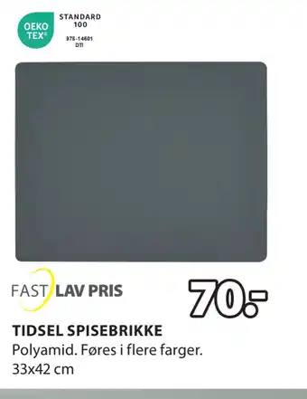 JYSK Tidsel spisebrikke tilbud