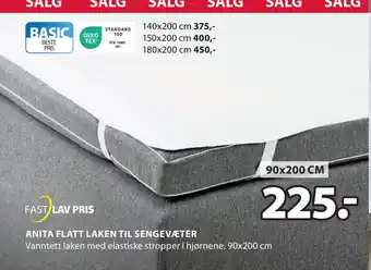 JYSK Anita flatt laken til sengevæter tilbud