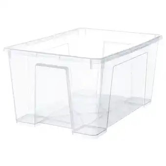 IKEA Samla kasse, transparent, 56x39x28 cm/45 l tilbud