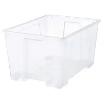 IKEA Samla kasse, transparent, 78x56x43 cm/130 l tilbud