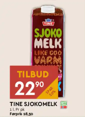 Coop Mega TINE SJOKOMELK tilbud