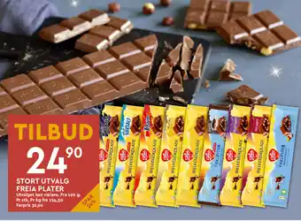 Coop Mega STORT UTVALG FREIA PLATER tilbud