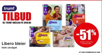 Spar Libero bleier tilbud