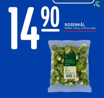Rema 1000 ROSENKÅL BAMA, 400 g, 14,90 pr. pose tilbud