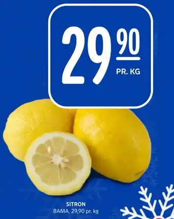 Rema 1000 SITRON BAMA, 29,90 pr. kg tilbud
