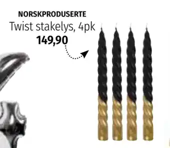 Nille Twist stakelys, 4pk tilbud