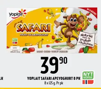 Coop Prix Yoplait safari apeyoghurt 8 pk tilbud