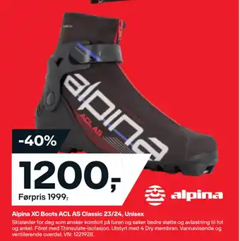 XXL Sport Alpina xc boots acl as classic 23/24, unisex tilbud