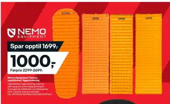 XXL Sport Nemo equipment tensor, oppblåsbart liggeunderlag tilbud