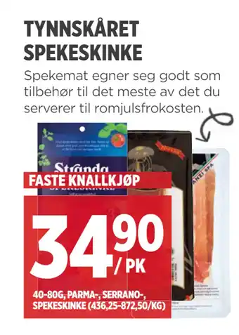 Meny Tynnskåret spekeskinke tilbud