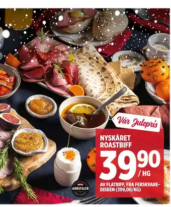 Meny Nyskåret roastbiff tilbud