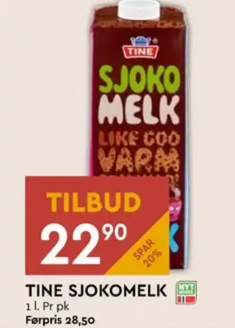 Coop Mega Tine sjokolademelk tilbud
