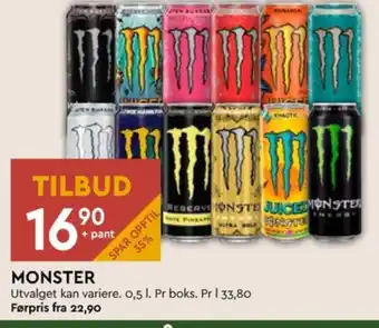 Coop Mega Monster energy energidrikk tilbud