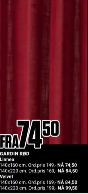 Europris Ukjent gardin tilbud