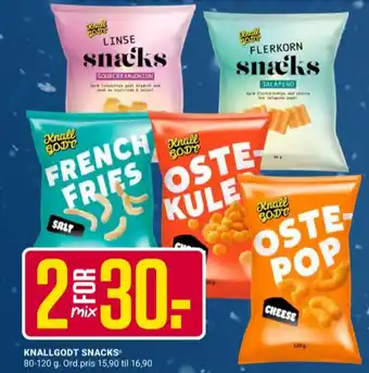 Europris Knall godt snacks tilbud