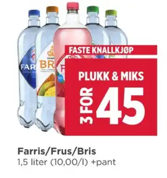 Meny Farris mineralvann tilbud
