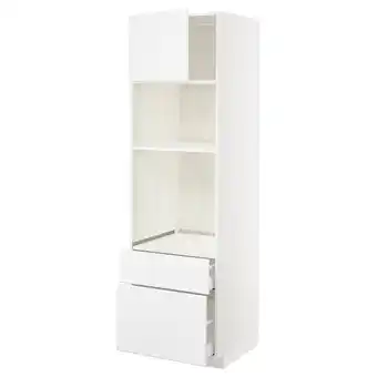 IKEA Metod / maximera hsk f ov/mikro m sk/2 sk, hvit/kungsbacka matt hvit, 60x60x200 cm tilbud