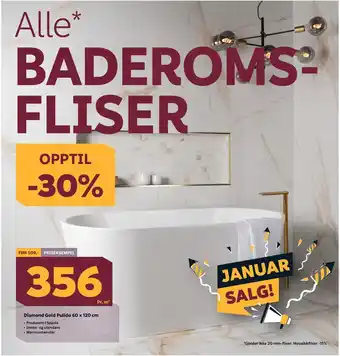 Megaflis Diamond gold pulido 60 x 120 cm tilbud