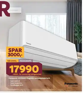 Megaflis Panasonic hz25xke flagship varmepumpe hvit tilbud