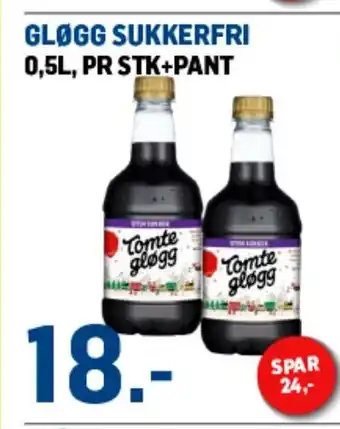 Price Lagerbutikk GLØGG SUKKERFRI 0,5L, PR STK+PANT tilbud