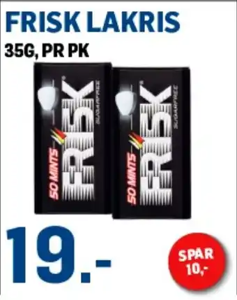 Price Lagerbutikk FRISK LAKRIS 35G, PR PK tilbud