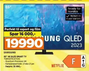 POWER 85" 4K QLED SMART TV TQ85Q70CATXXC tilbud