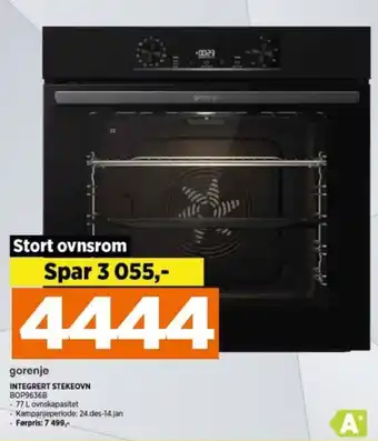 POWER INTEGRERT STEKEOVN BOP9636B tilbud