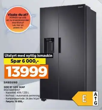 POWER SIDE BY SIDE SKAP RS67A8811B1EF tilbud