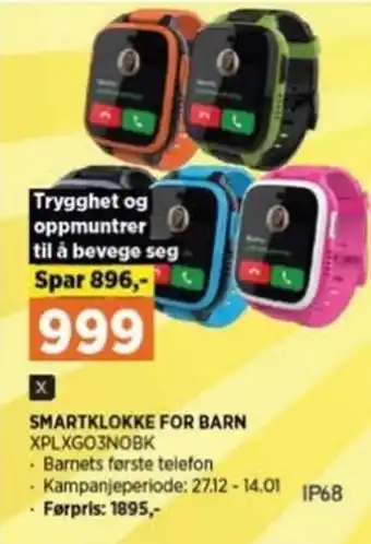 POWER SMARTKLOKKE FOR BARN XPLXG03NOBK tilbud