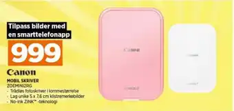POWER MOBIL SKRIVER ZOEMINI2RG tilbud