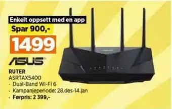 POWER RUTER ASRTAX5400 tilbud